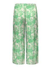 Culotte Regular Fit aus Viskose - Birch/pailsey flower - Grün