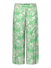 Culotte Regular Fit aus Viskose - Birch/pailsey flower - Grün