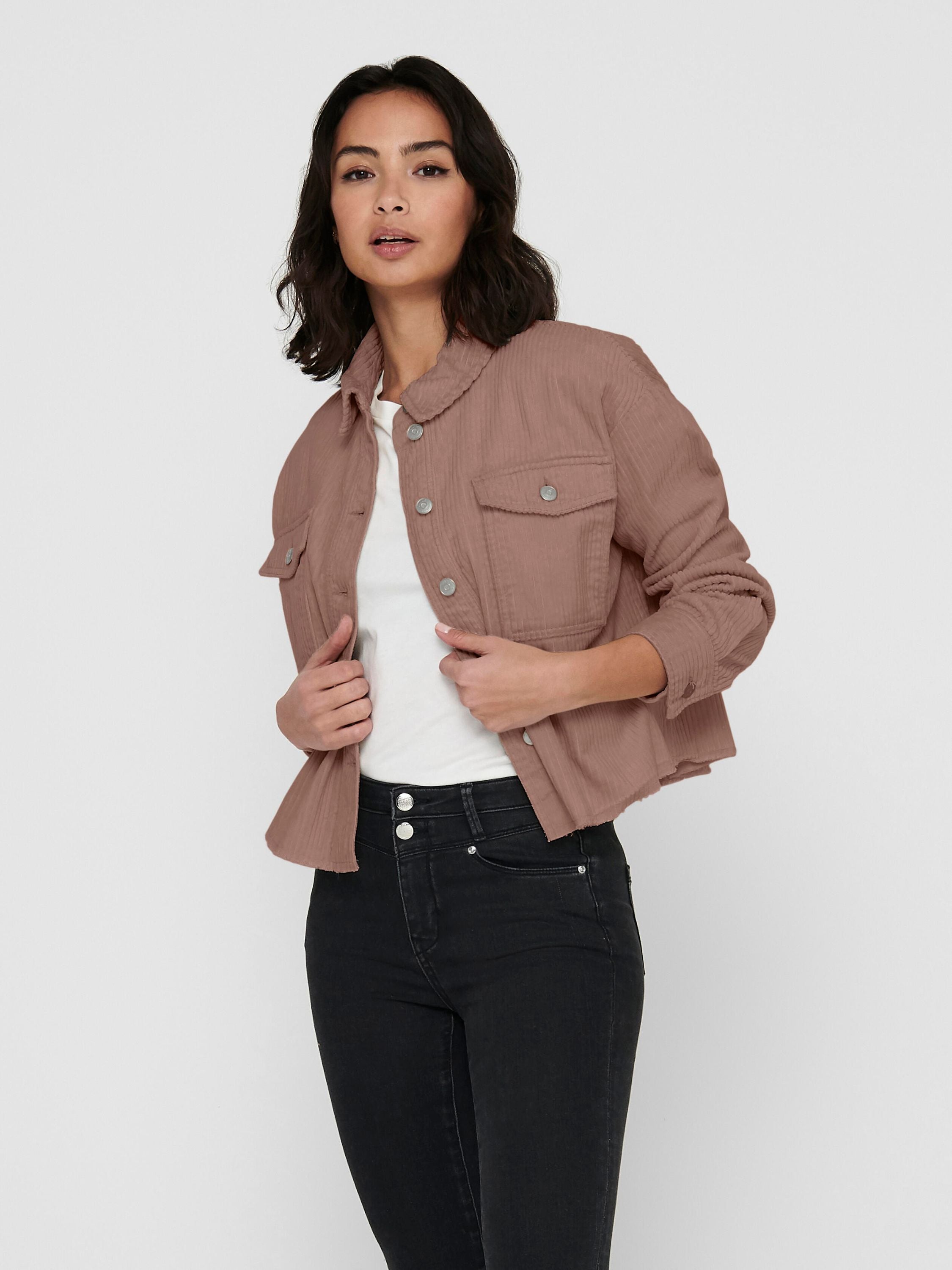 Cordjacke aus Baumwolle - Myristica - Rosa