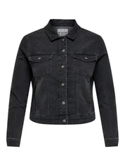 Jeansjacke aus Baumwollmix - Dark Grey Denim - Grau