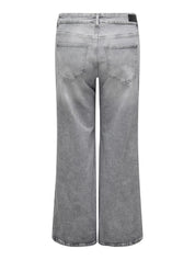 Jeans Wide Leg - Grey Denim - Grau