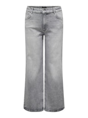 Jeans Wide Leg - Grey Denim - Grau