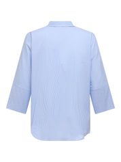 Bluse Loose Fit - Cloud Dancer/BLUE STRIPES - Blau