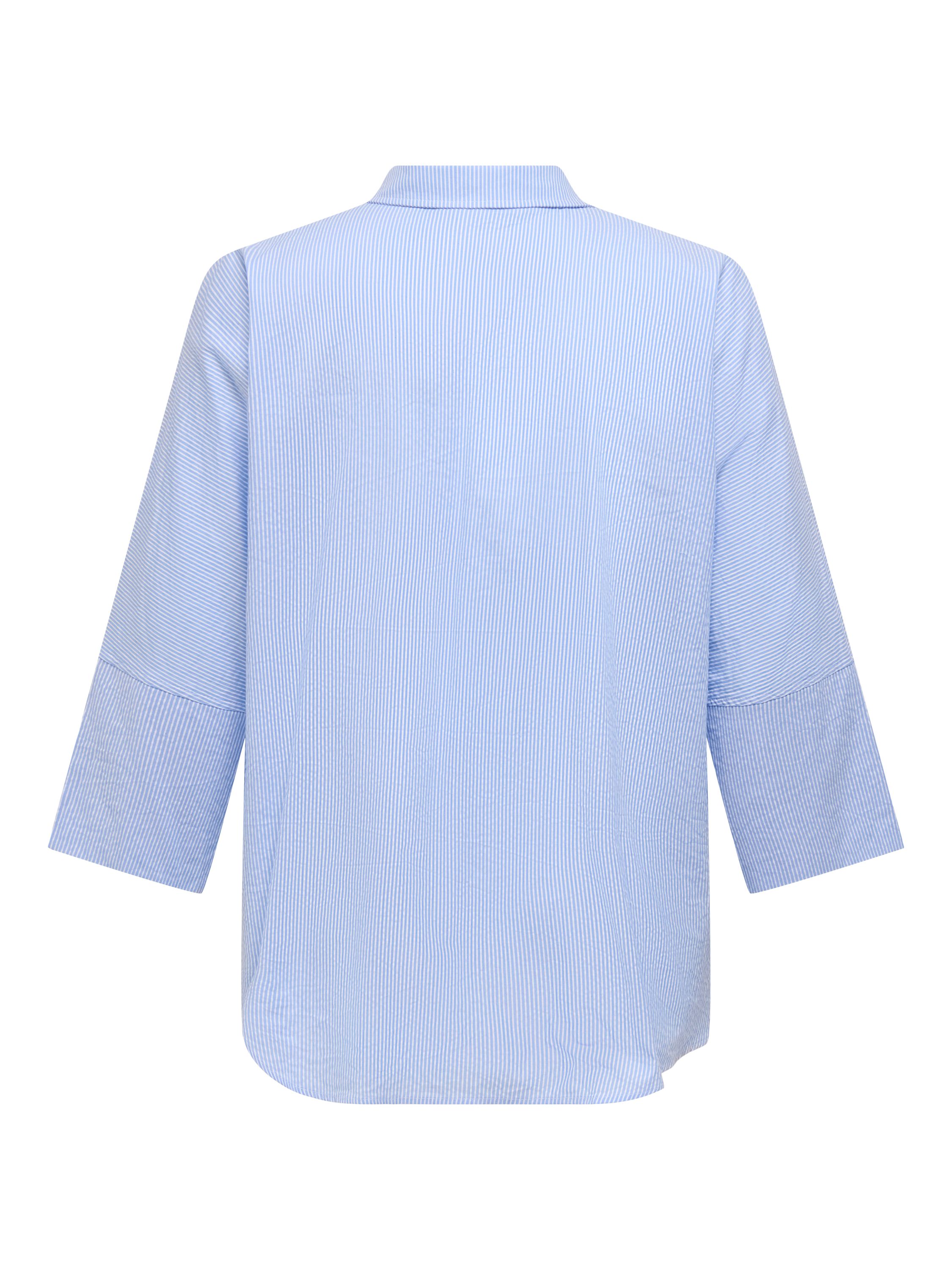 Bluse Loose Fit - Cloud Dancer/BLUE STRIPES - Blau