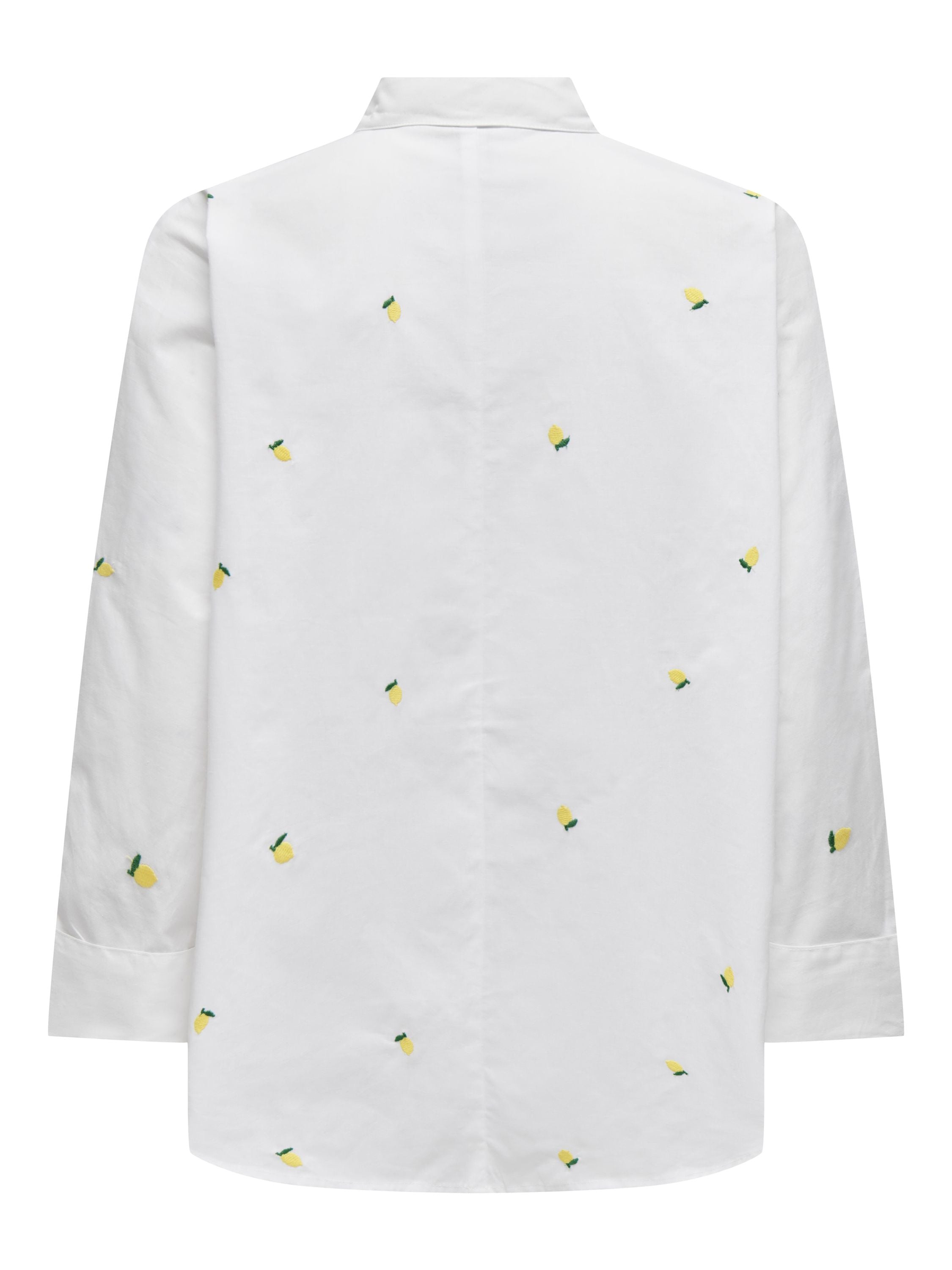 Bluse Boxy Fit - Bright White/LEMON - Weiß