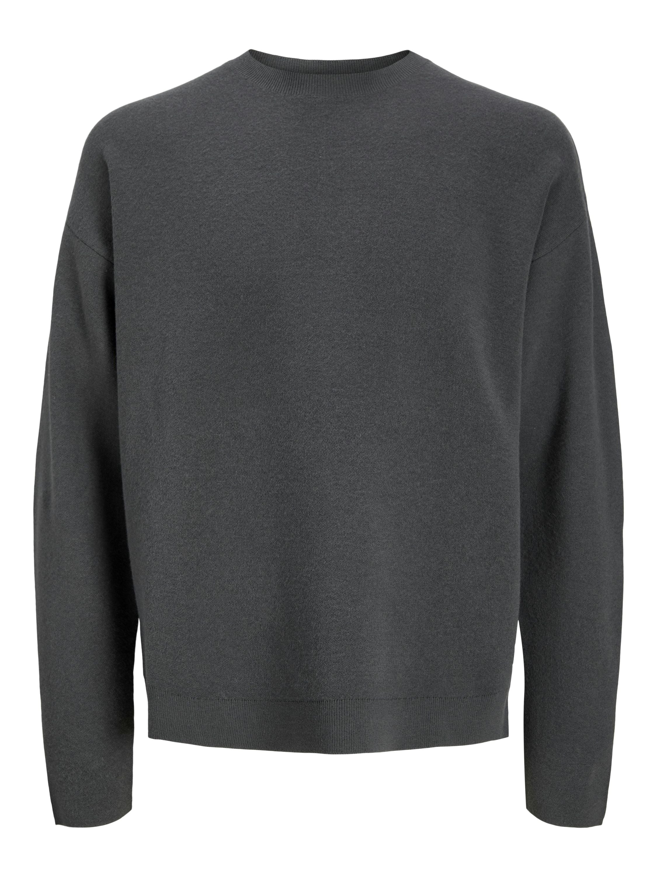 Strickpullover mit Rundhalsausschnitt - Volcanic Ash - Grau