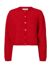 Strickcardigan aus Wollmix - Equestrian Red - Rot