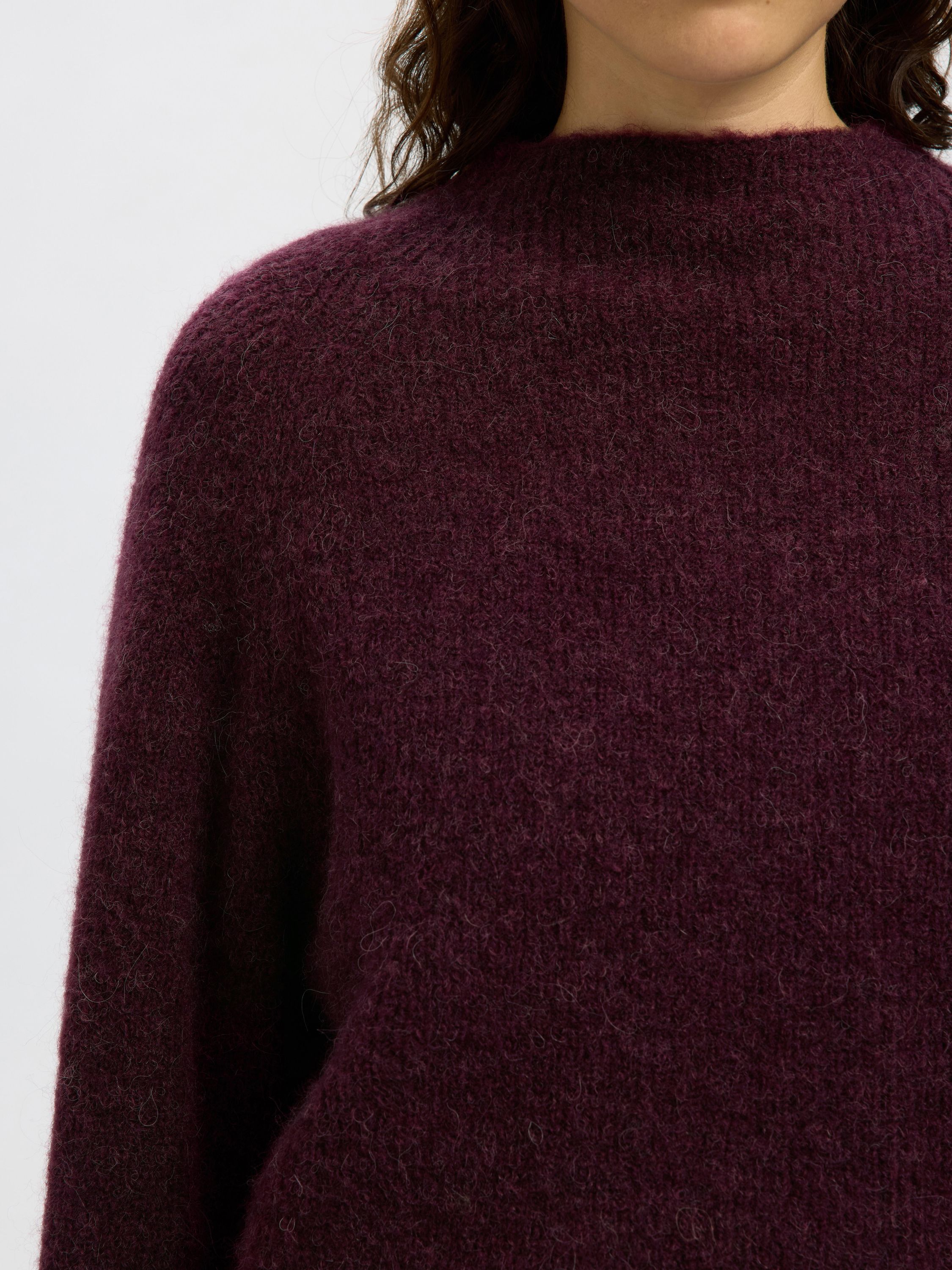 Strickpullover aus Wollmix - Fig - Violett
