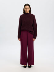 Strickpullover aus Wollmix - Fig - Violett