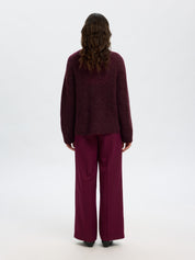 Strickpullover aus Wollmix - Fig - Violett