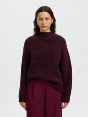 Strickpullover aus Wollmix - Fig - Violett