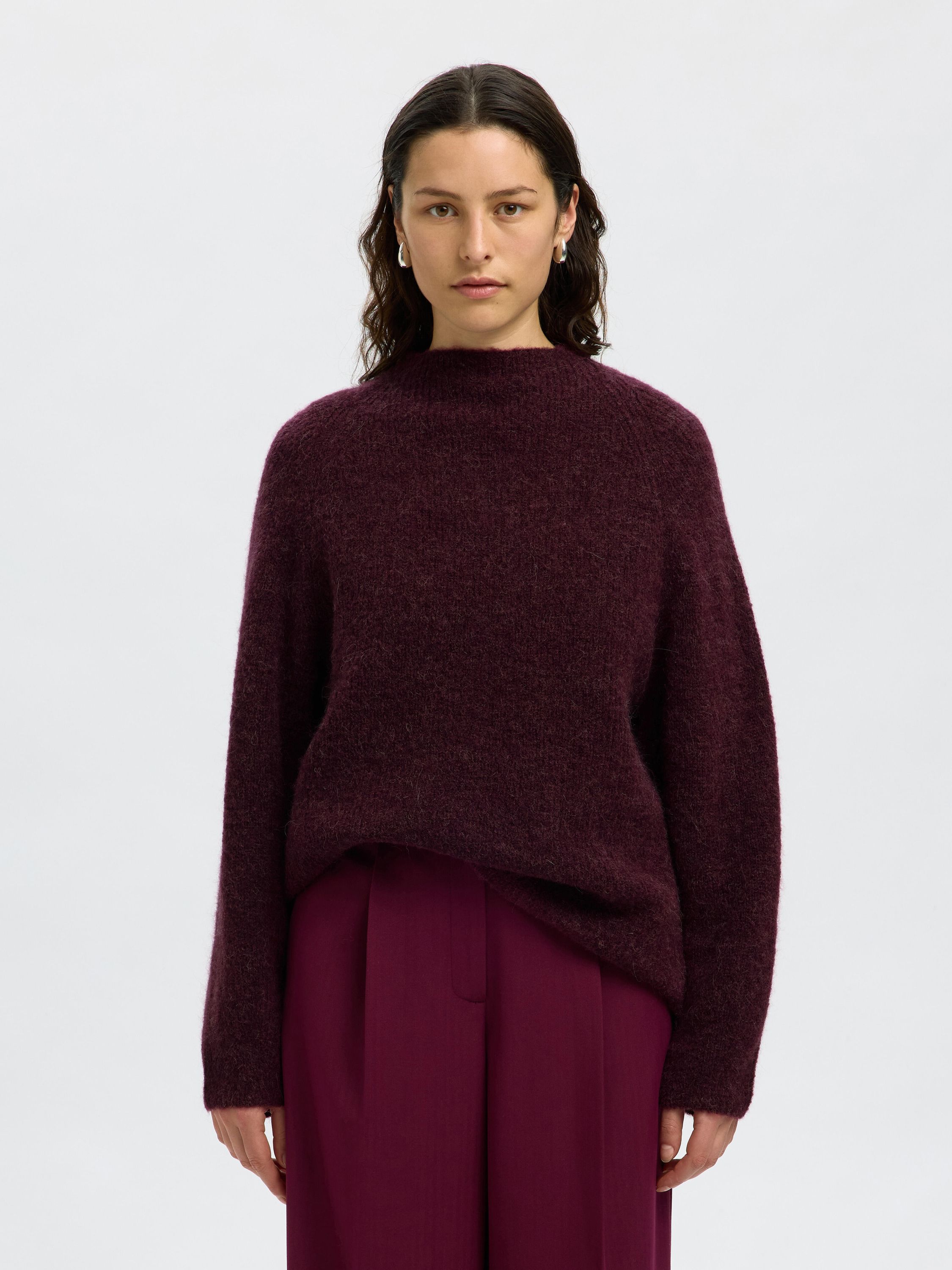 Strickpullover aus Wollmix - Fig - Violett