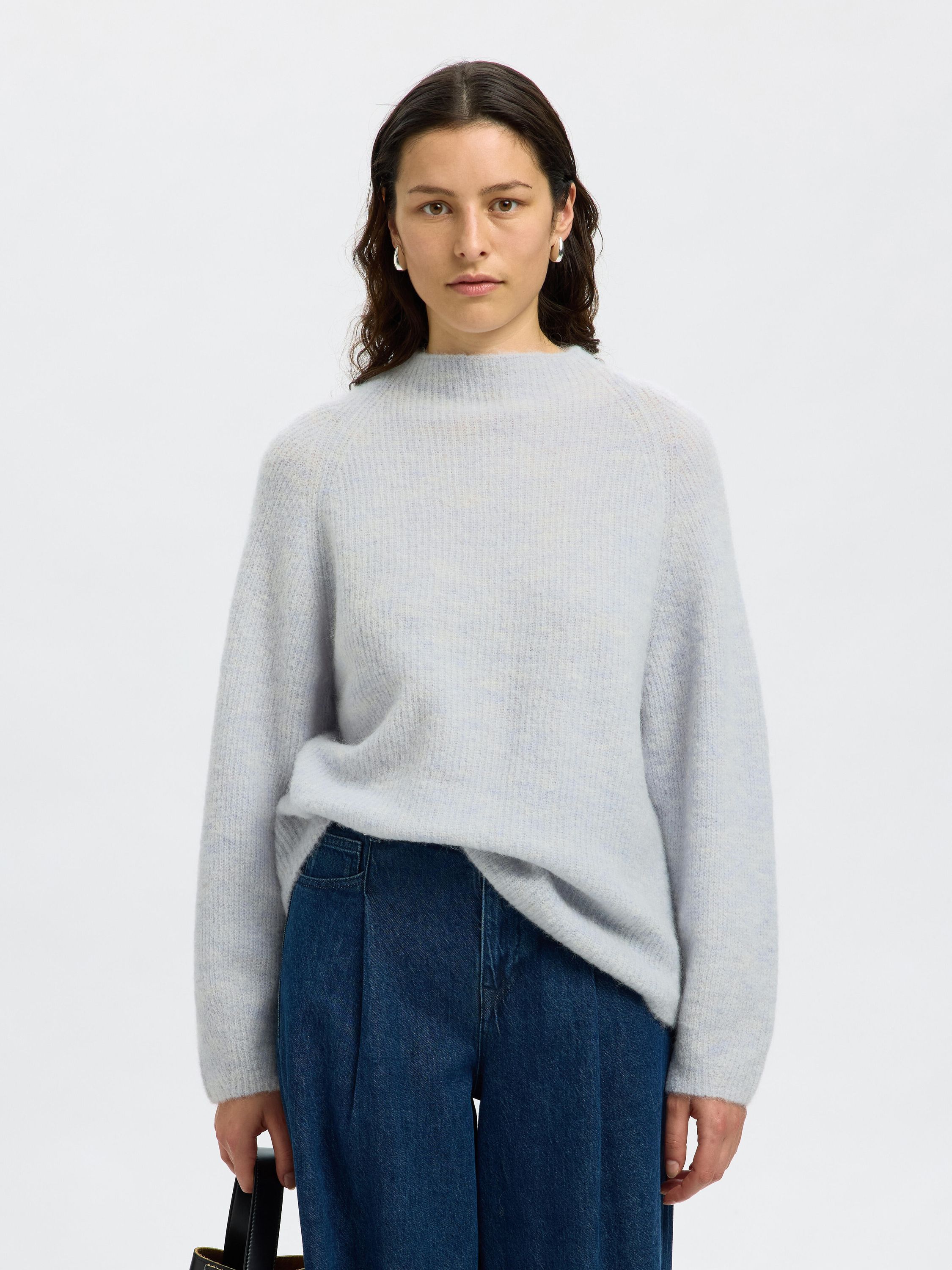 Strickpullover aus Wollmix - Ancient Water - Blau