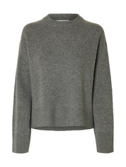Strickpullover aus Kaschmir-Mix - Medium Grey Melange - Grau