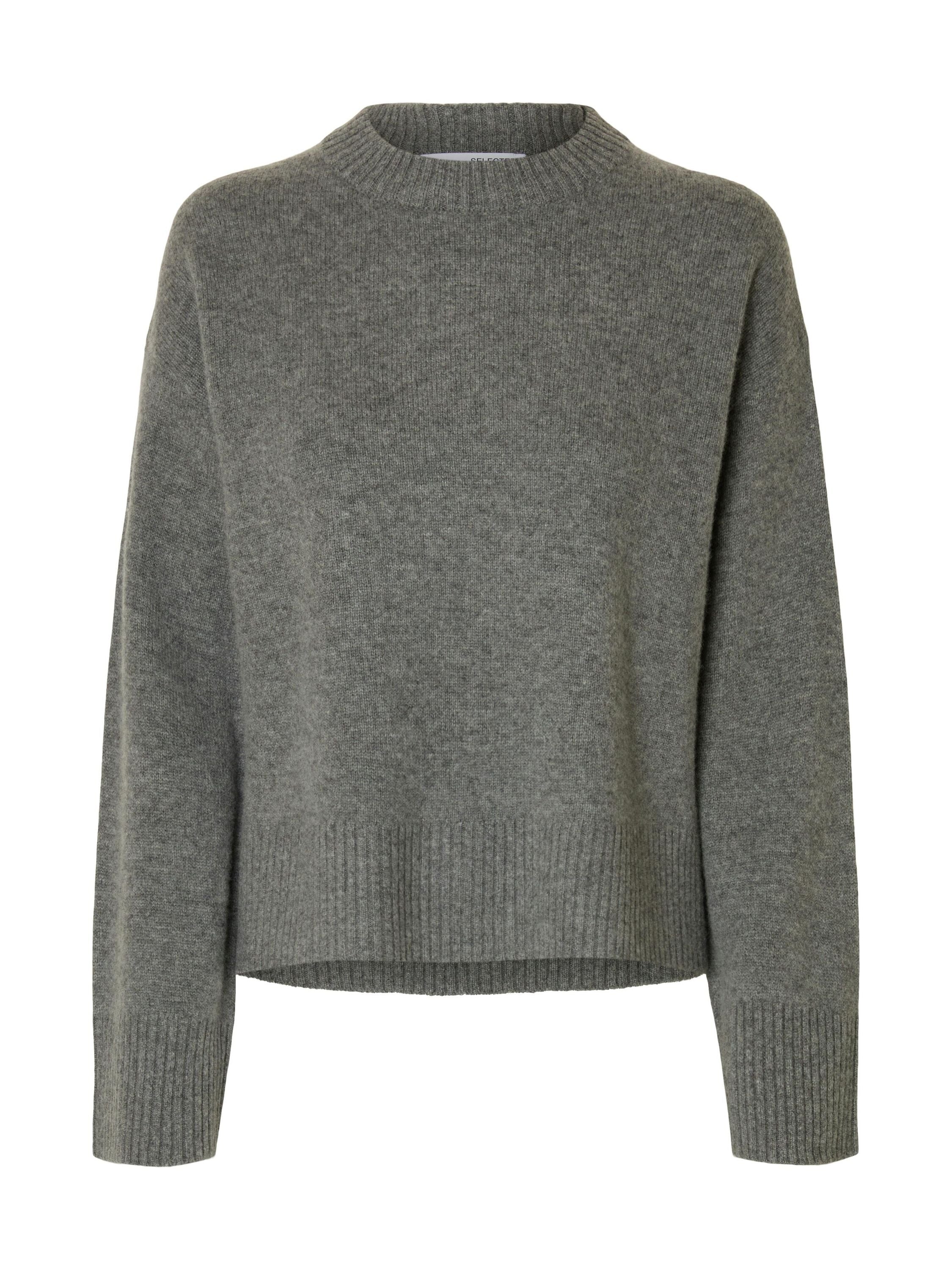 Strickpullover aus Kaschmir-Mix - Medium Grey Melange - Grau