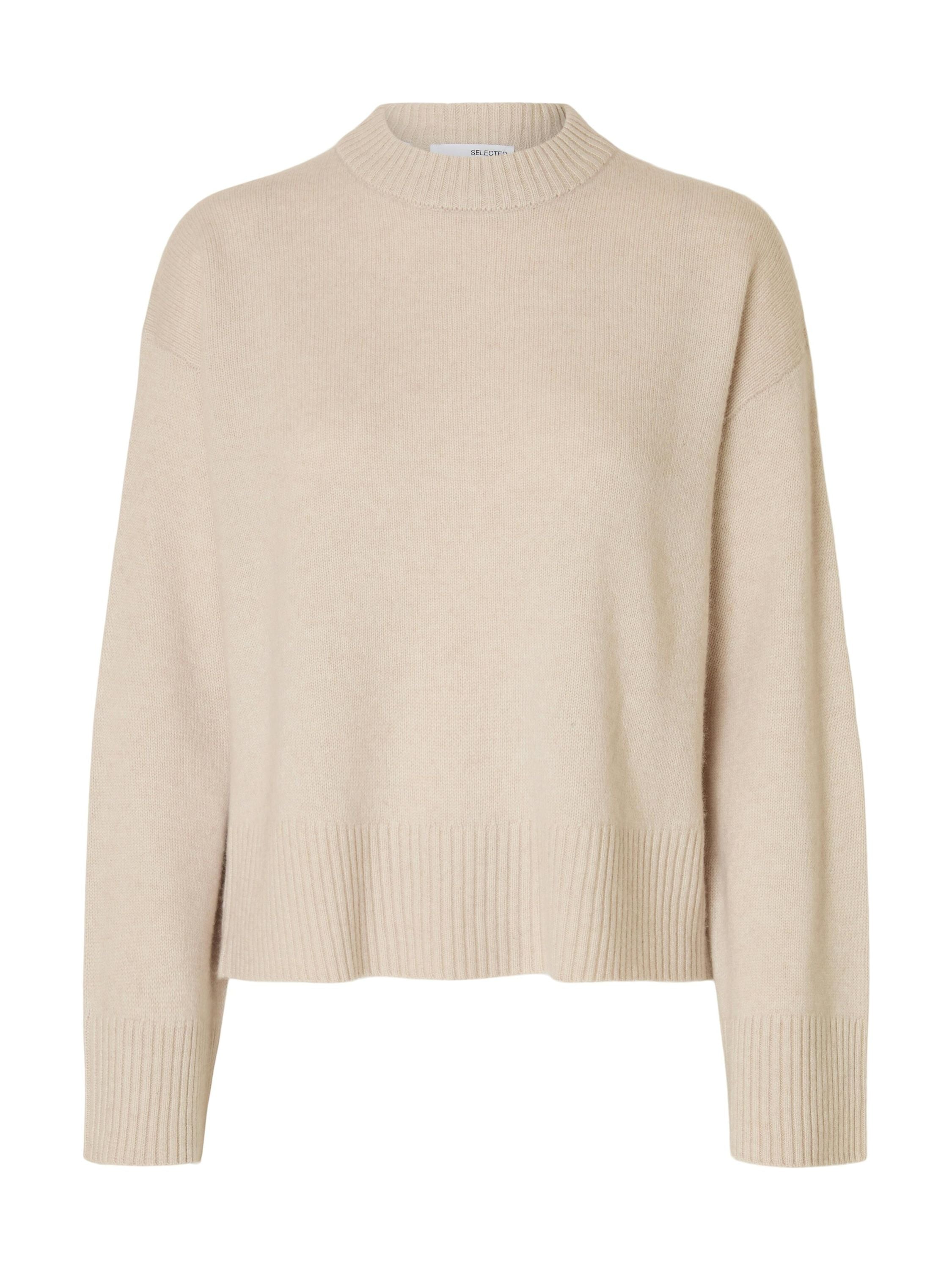 Strickpullover aus Kaschmir-Mix - Oatmeal - Beige