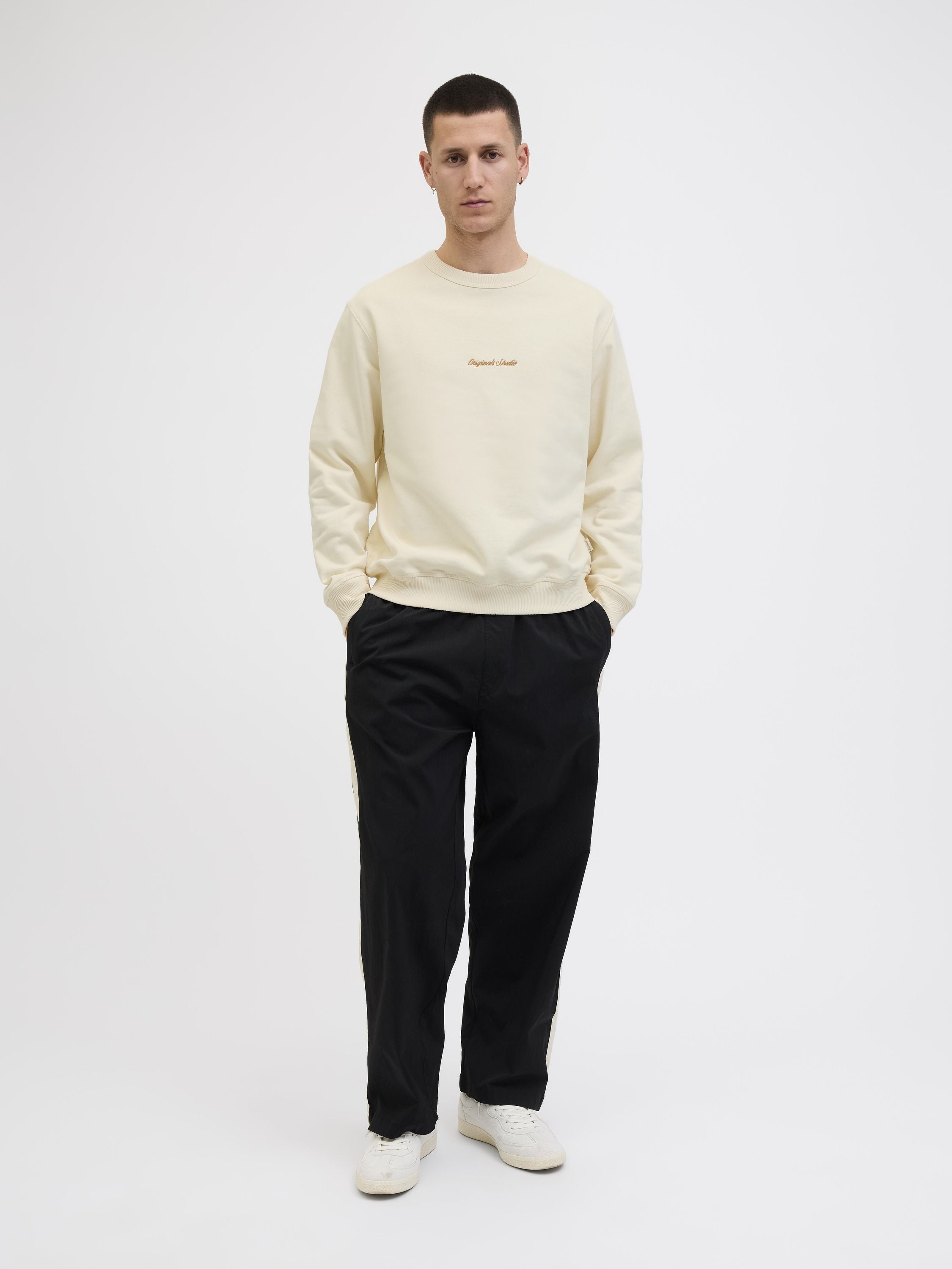 Sweatshirt aus Baumwolle - Antique White - Weiß