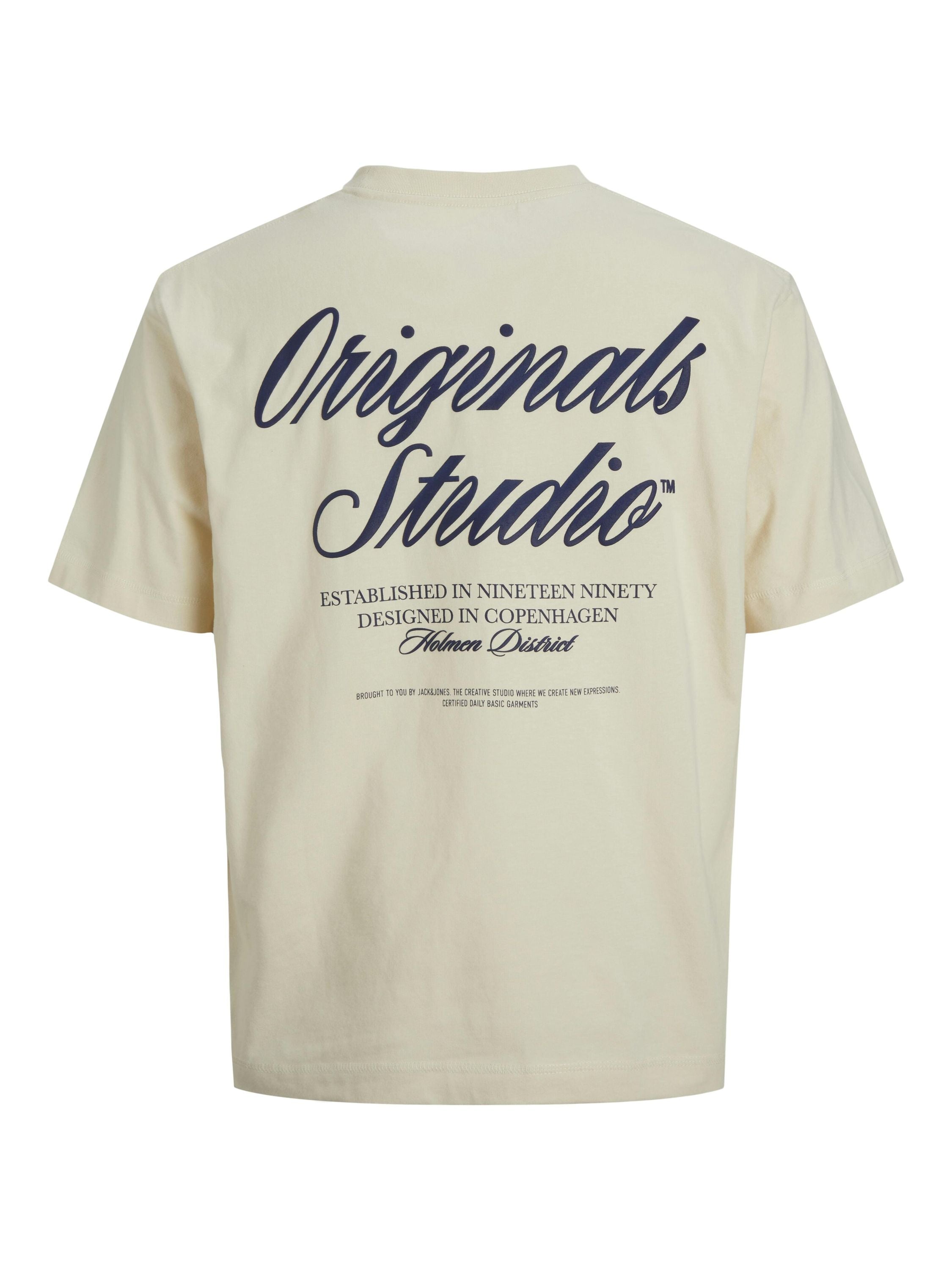 T-Shirt aus Baumwollmix - Antique White - Creme