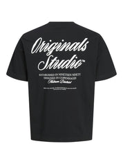 T-Shirt aus Baumwollmix - Black - Schwarz