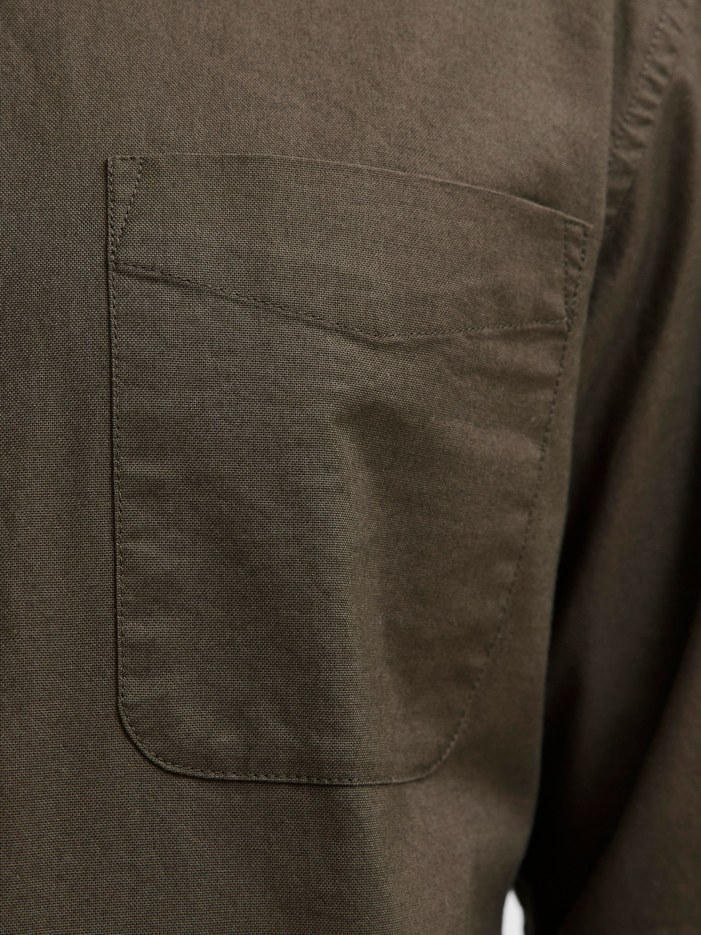 Hemd Slim Fit gestreift - Black Olive/SLIM FIT - Khaki