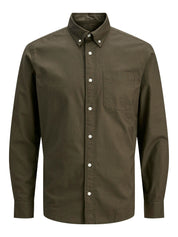 Hemd Slim Fit gestreift - Black Olive/SLIM FIT - Khaki