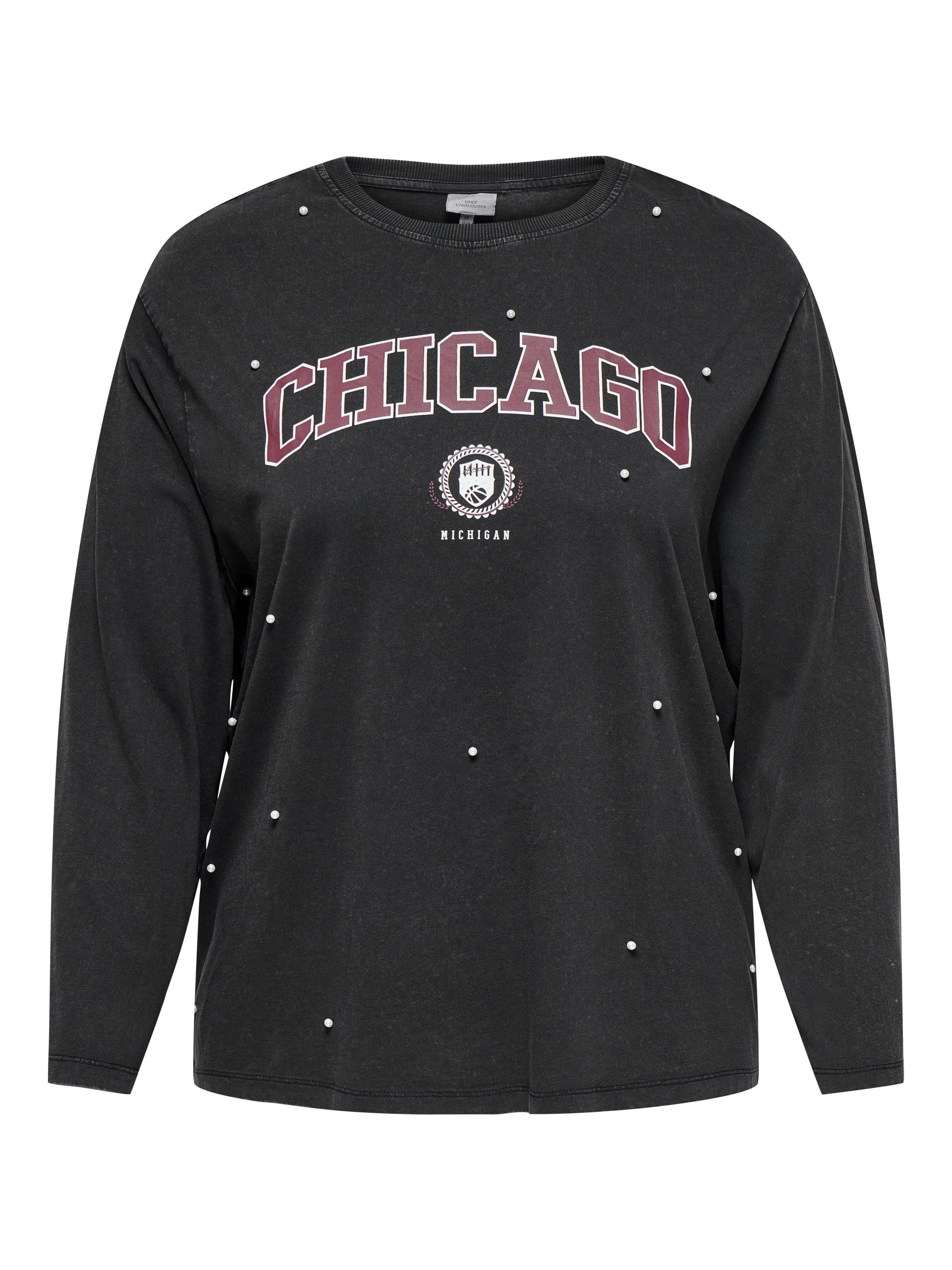 Sweatshirt JOELLE aus Baumwolle - Black/CHICAGO - Schwarz