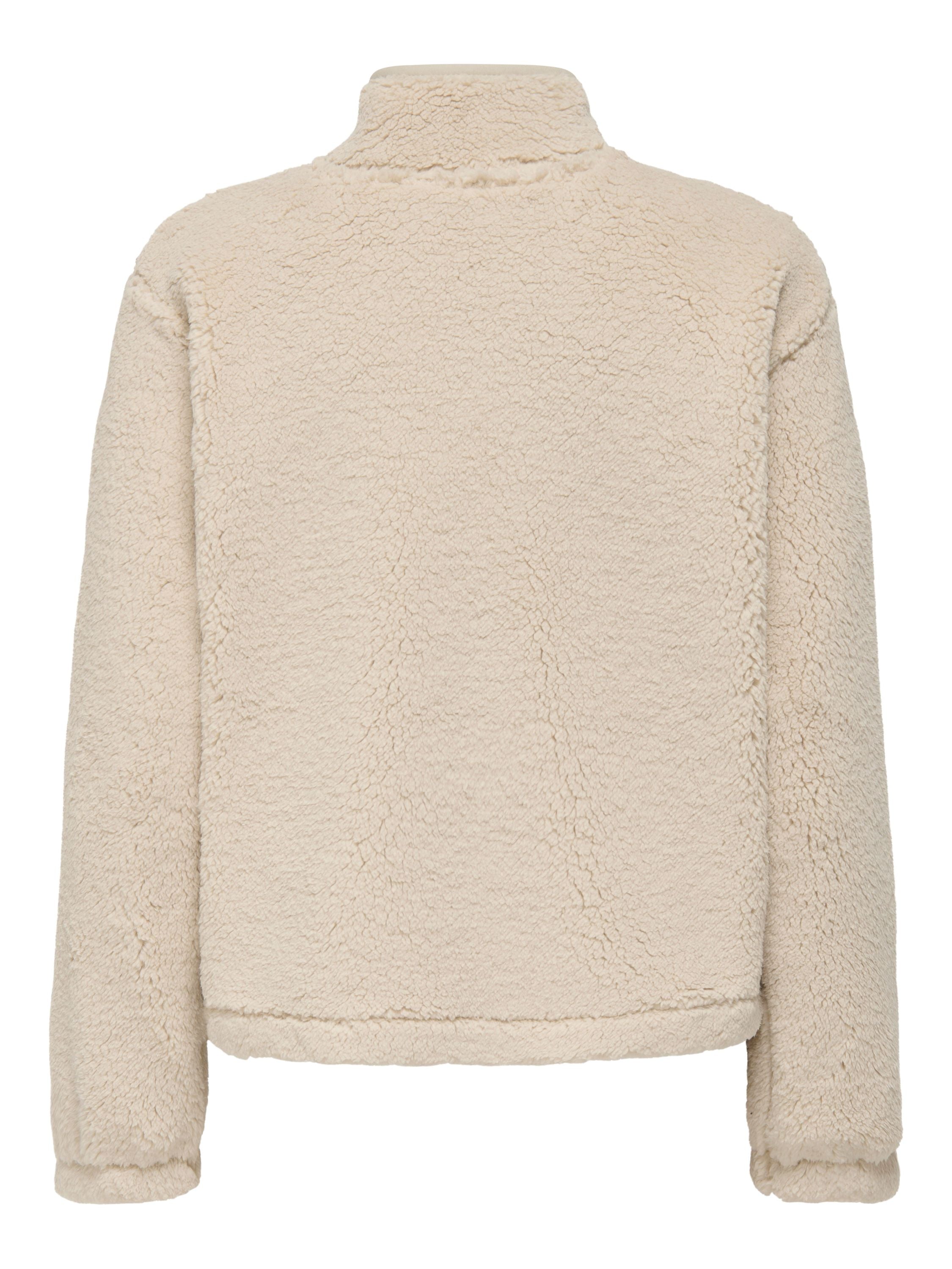 Fleecepullover mit Stehkragen - Pumice Stone/SOLID - Beige