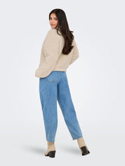 Fleecepullover mit Stehkragen - Pumice Stone/SOLID - Beige