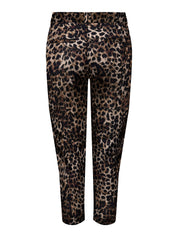 Leggings im Leo Print - Light Taupe/W CHICORY COFFEE L - Braun