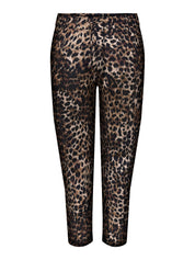 Leggings im Leo Print - Light Taupe/W CHICORY COFFEE L - Braun