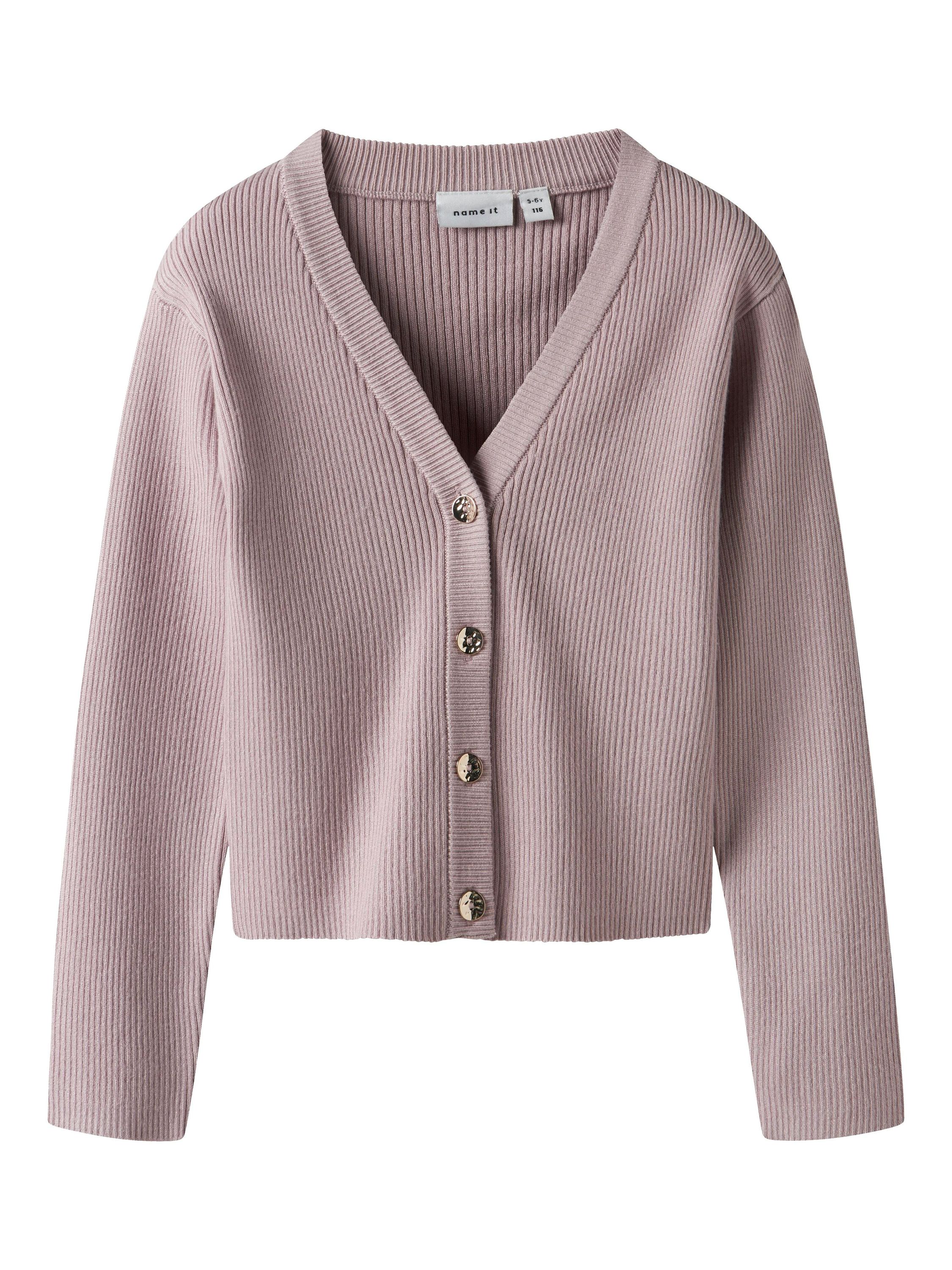 Strickjacke aus Viskosemix - Burnished Lilac - Pink