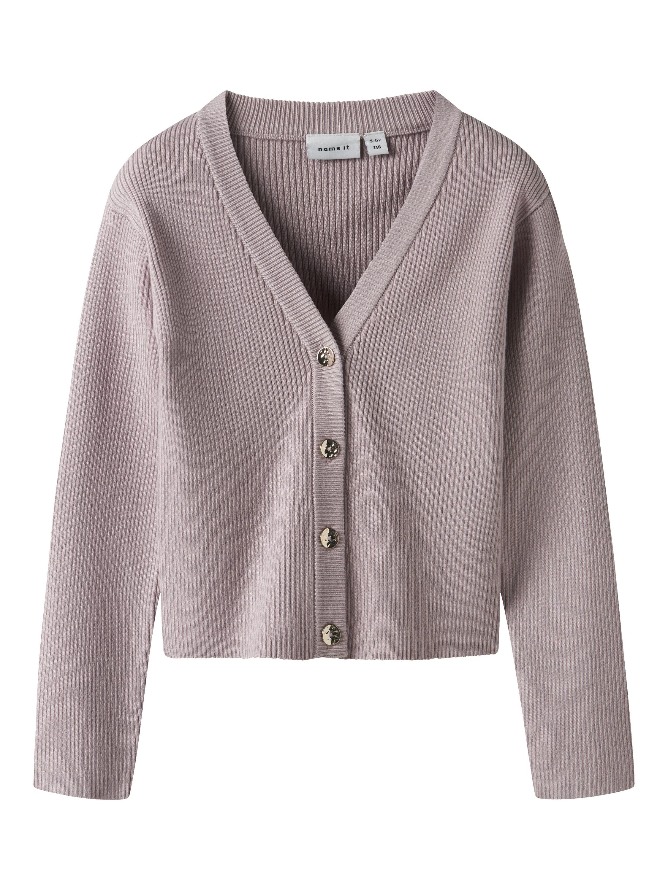 Strickjacke aus Viskosemix - Burnished Lilac - Pink