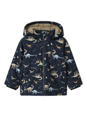 Jacke mit Dinosaurier Print - Dark Sapphire - Blau