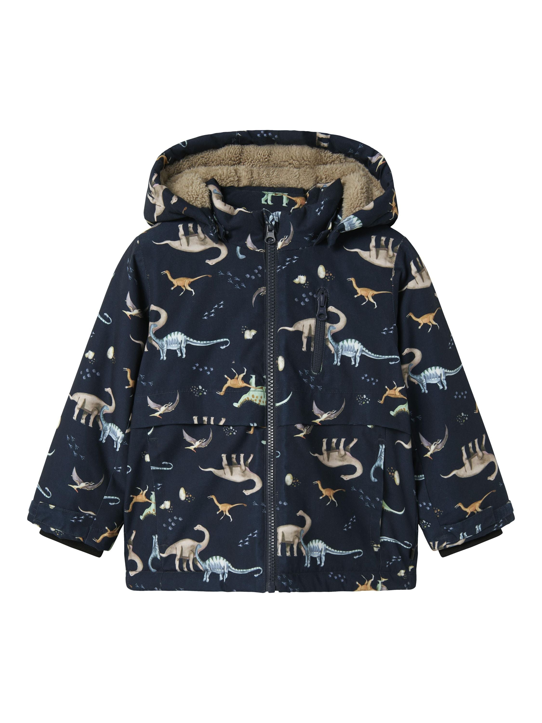 Jacke mit Dinosaurier Print - Dark Sapphire - Blau