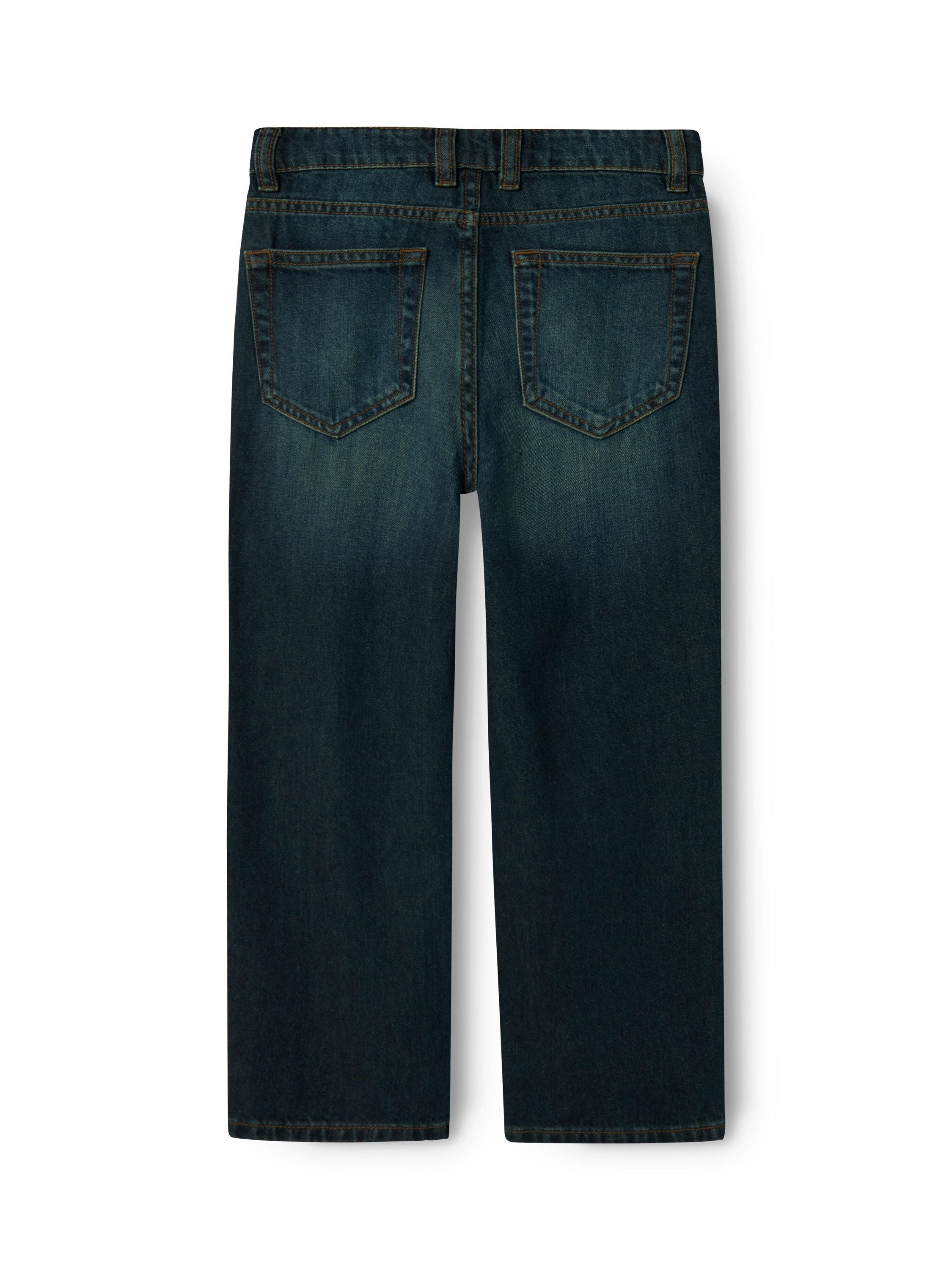 Jeans Straight Leg - Vintage Dark Blue Denim - Blau