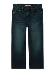 Jeans Straight Leg - Vintage Dark Blue Denim - Blau