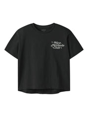 T-Shirt aus Baumwolle - Black - Schwarz