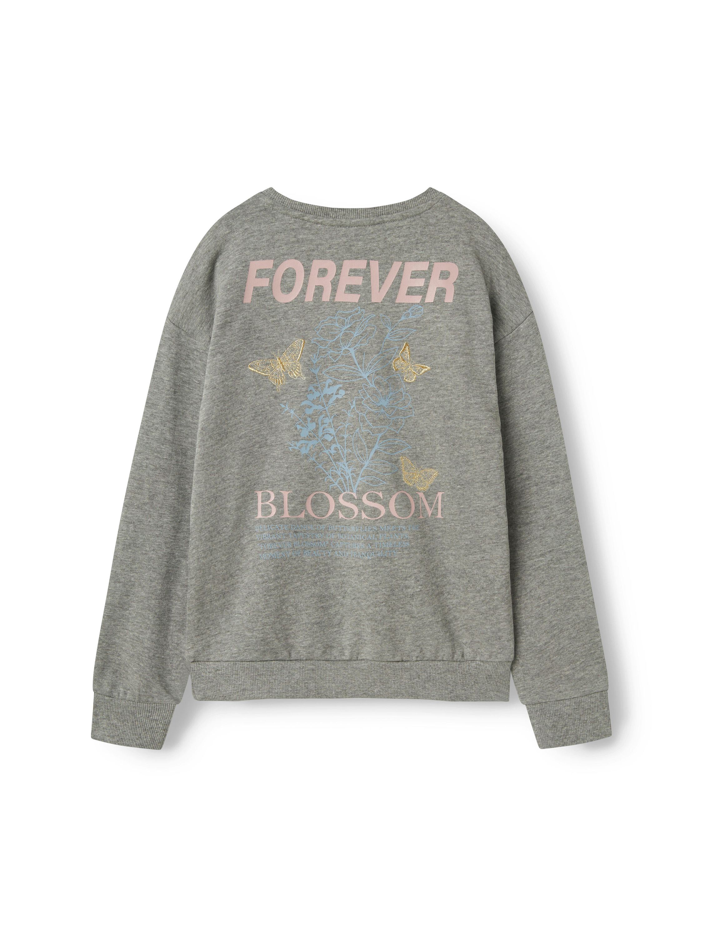 Sweatshirt aus Bio-Baumwolle - Light Grey Melange - Grau