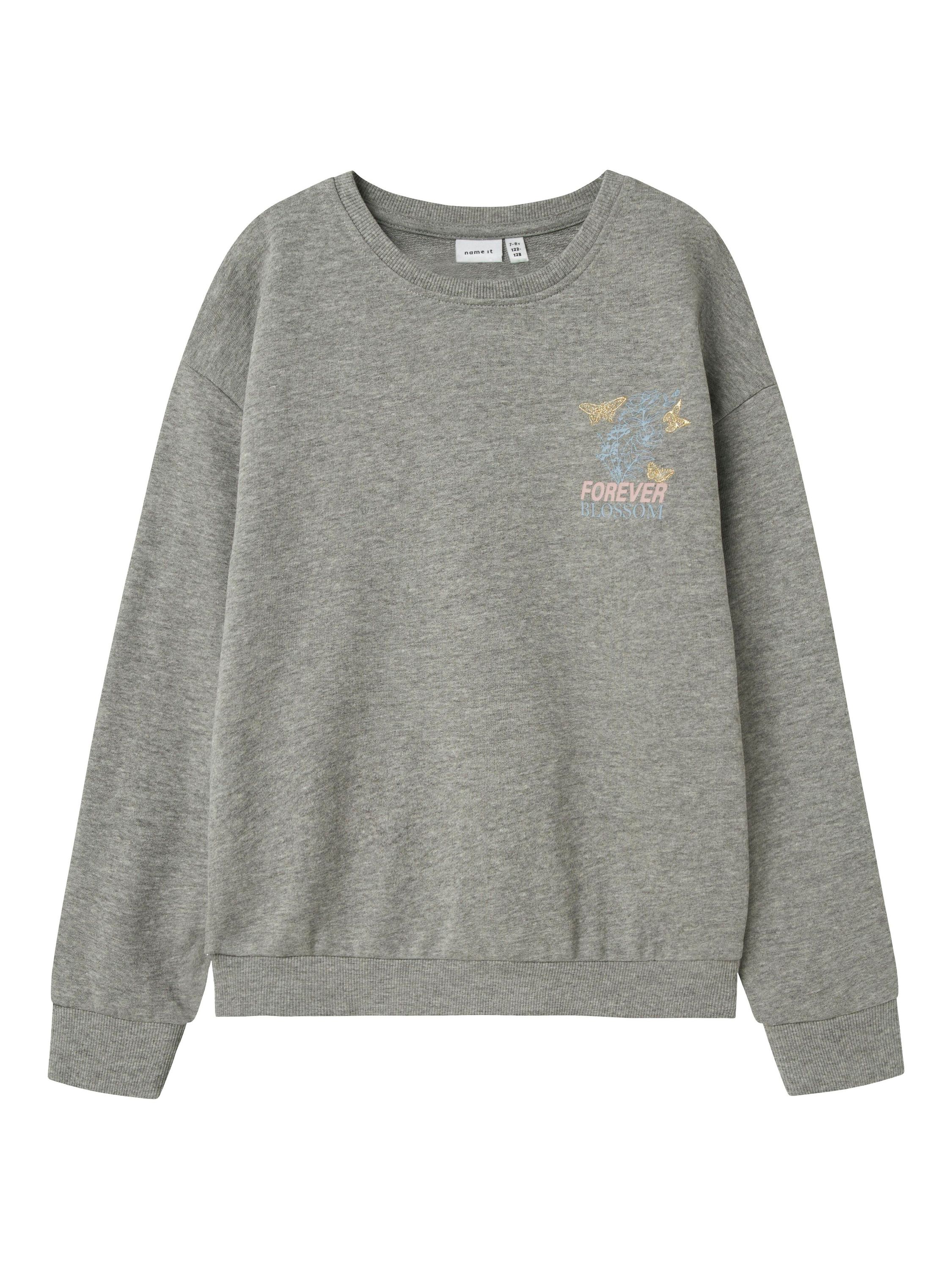 Sweatshirt aus Bio-Baumwolle - Light Grey Melange - Grau