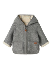 Fleecejacke - Light Grey Melange - Grau