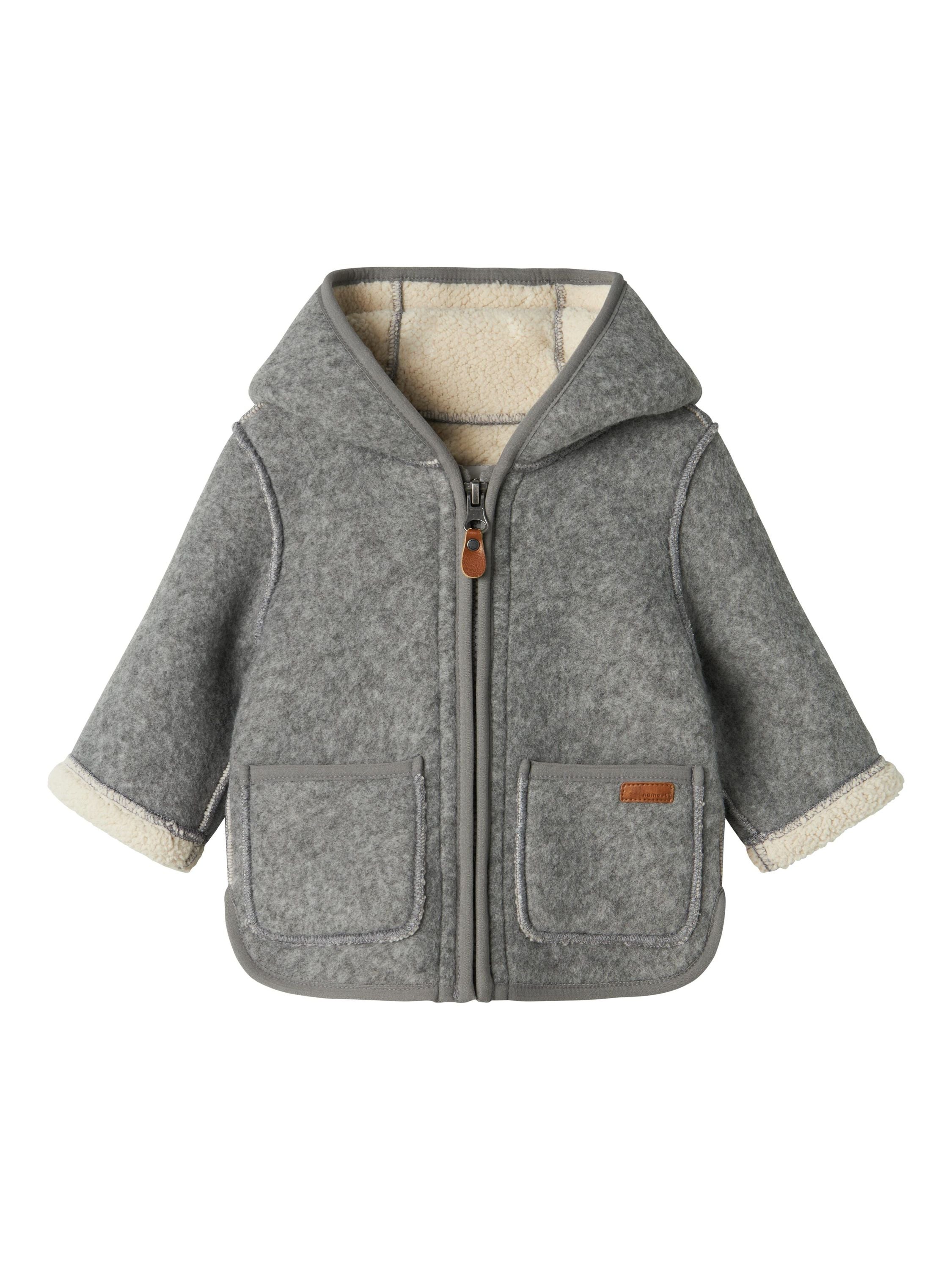 Fleecejacke - Light Grey Melange - Grau