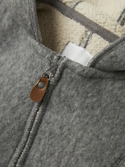 Anzug aus Teddy-Fleece - Light Grey Melange - Grau