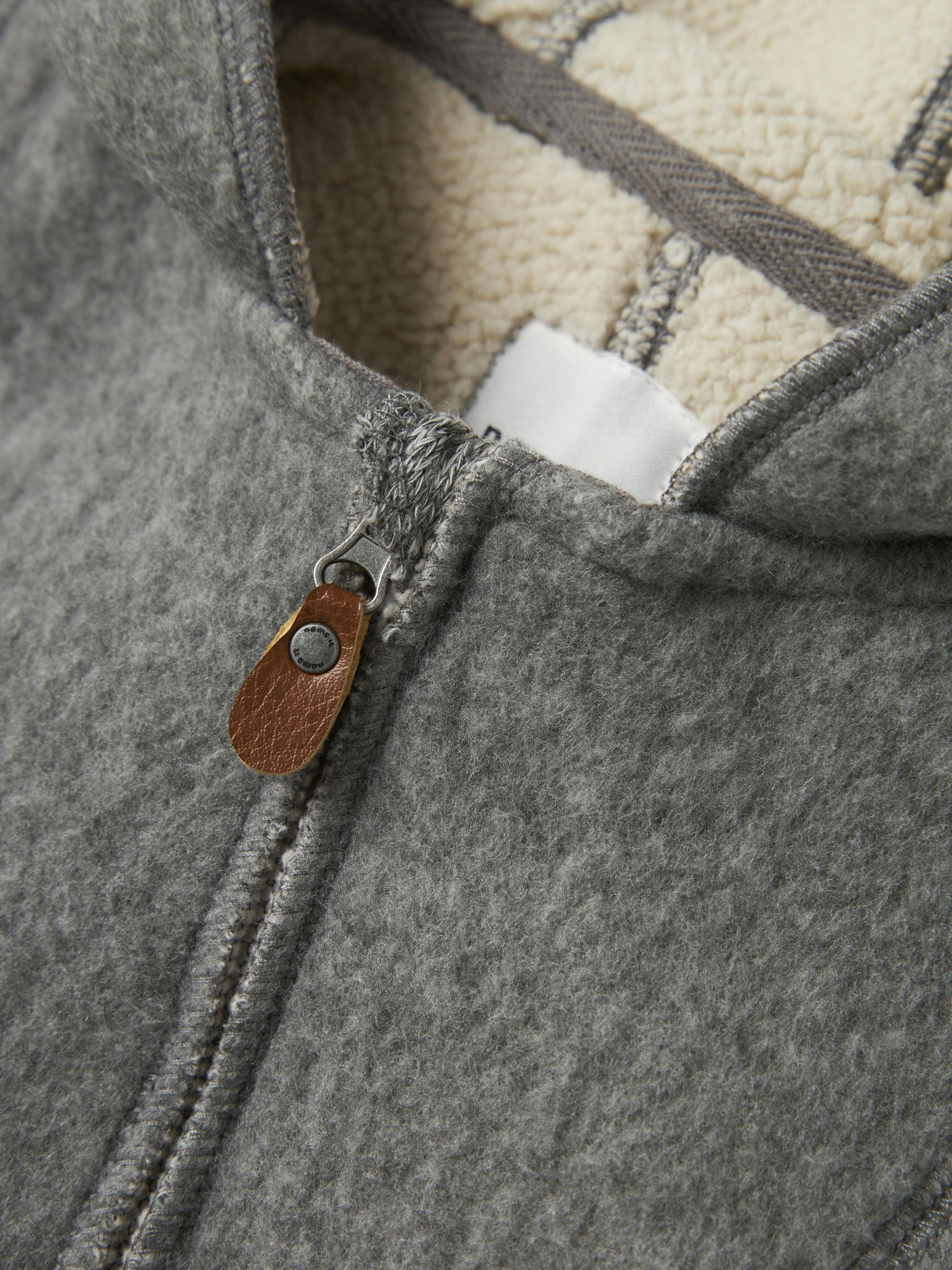 Anzug aus Teddy-Fleece - Light Grey Melange - Grau