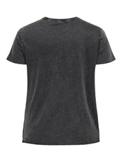 T-Shirt mit Aufdruck - Black/Rose courage - Grau