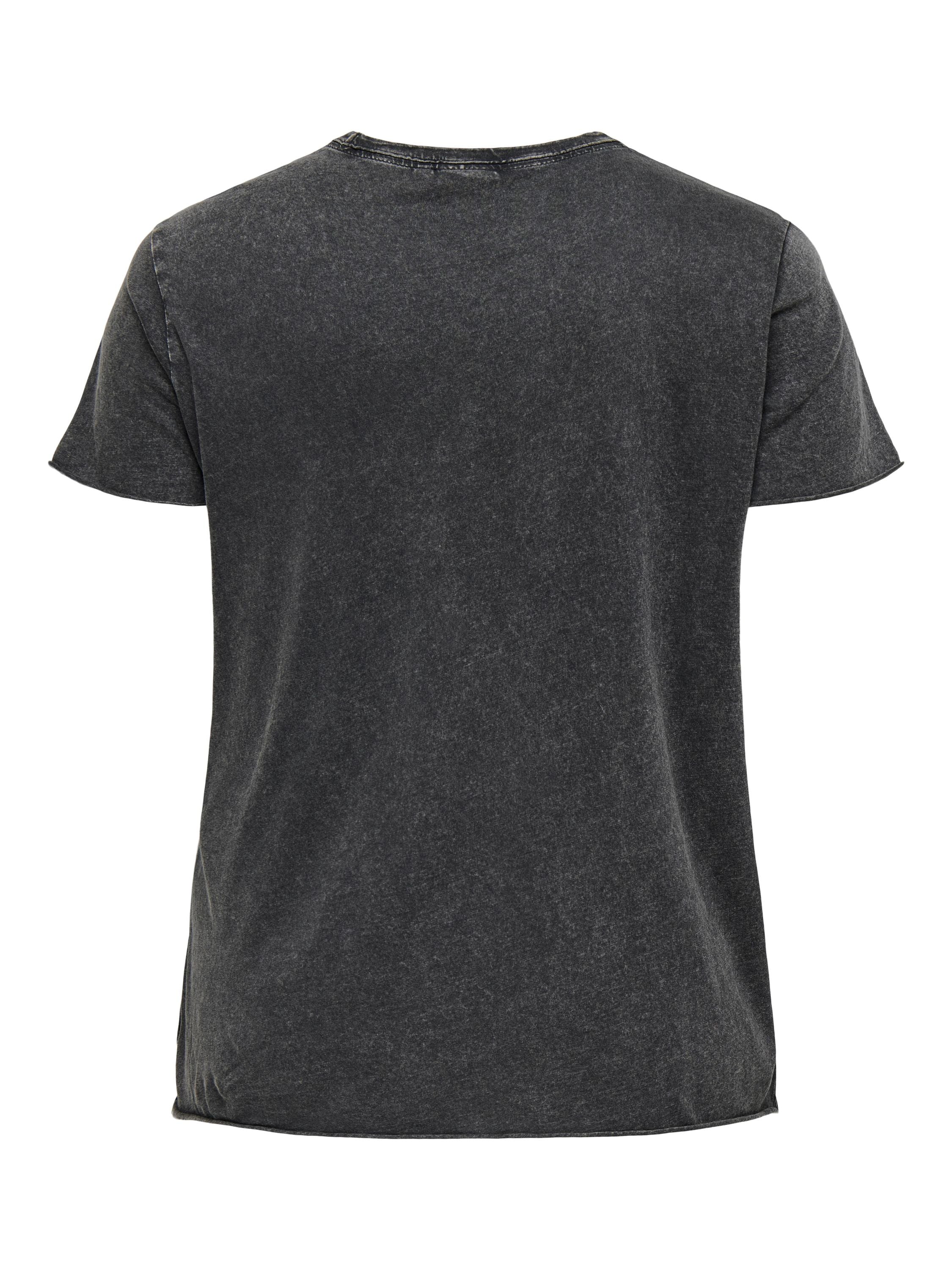 T-Shirt mit Aufdruck - Black/Rose courage - Grau