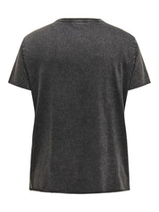 T-Shirt mit Aufdruck - Black/Texana wild - Grau