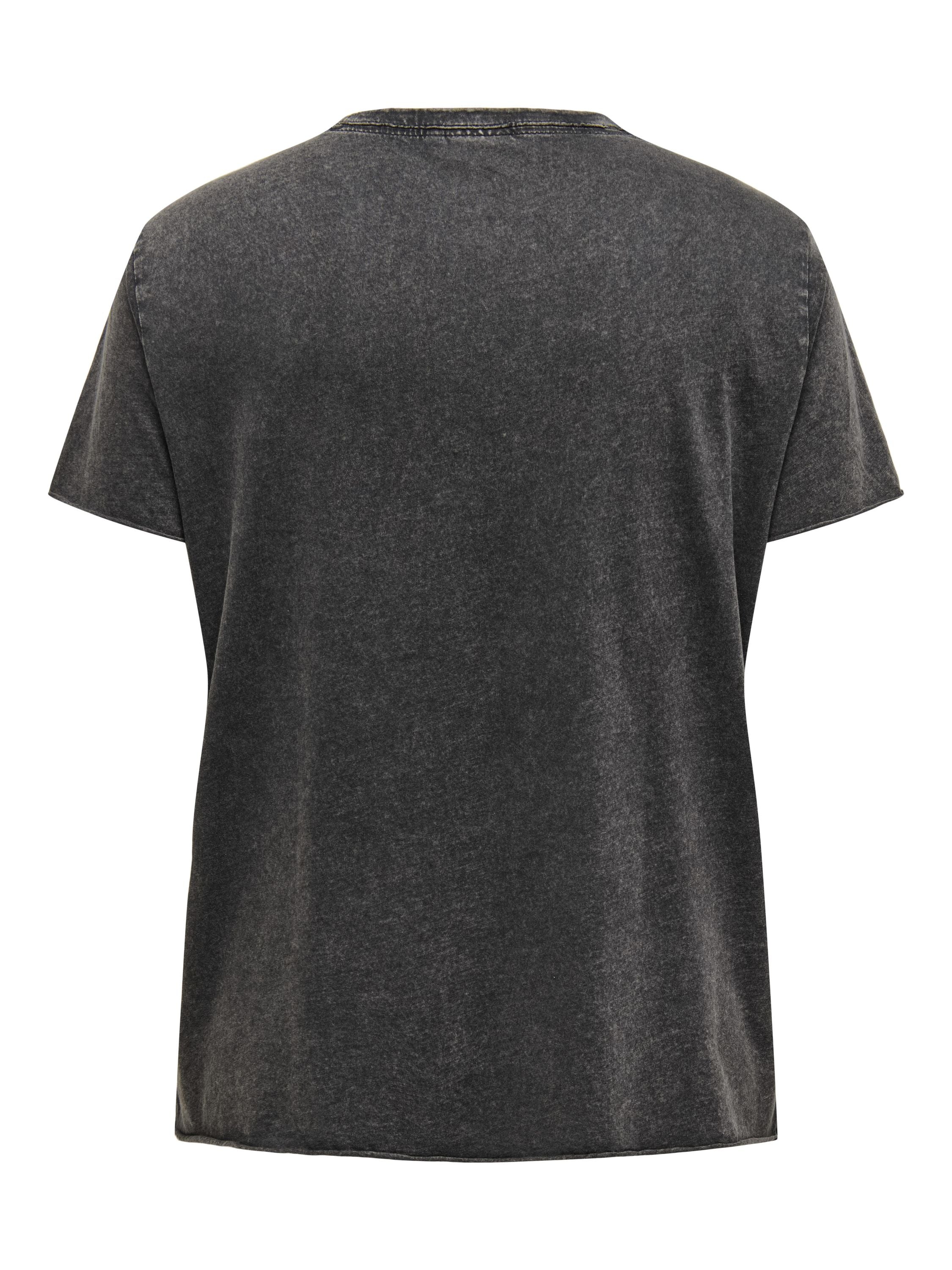 T-Shirt mit Aufdruck - Black/Texana wild - Grau