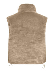 Weste DANA aus Fake Fur - Silver Mink - Beige