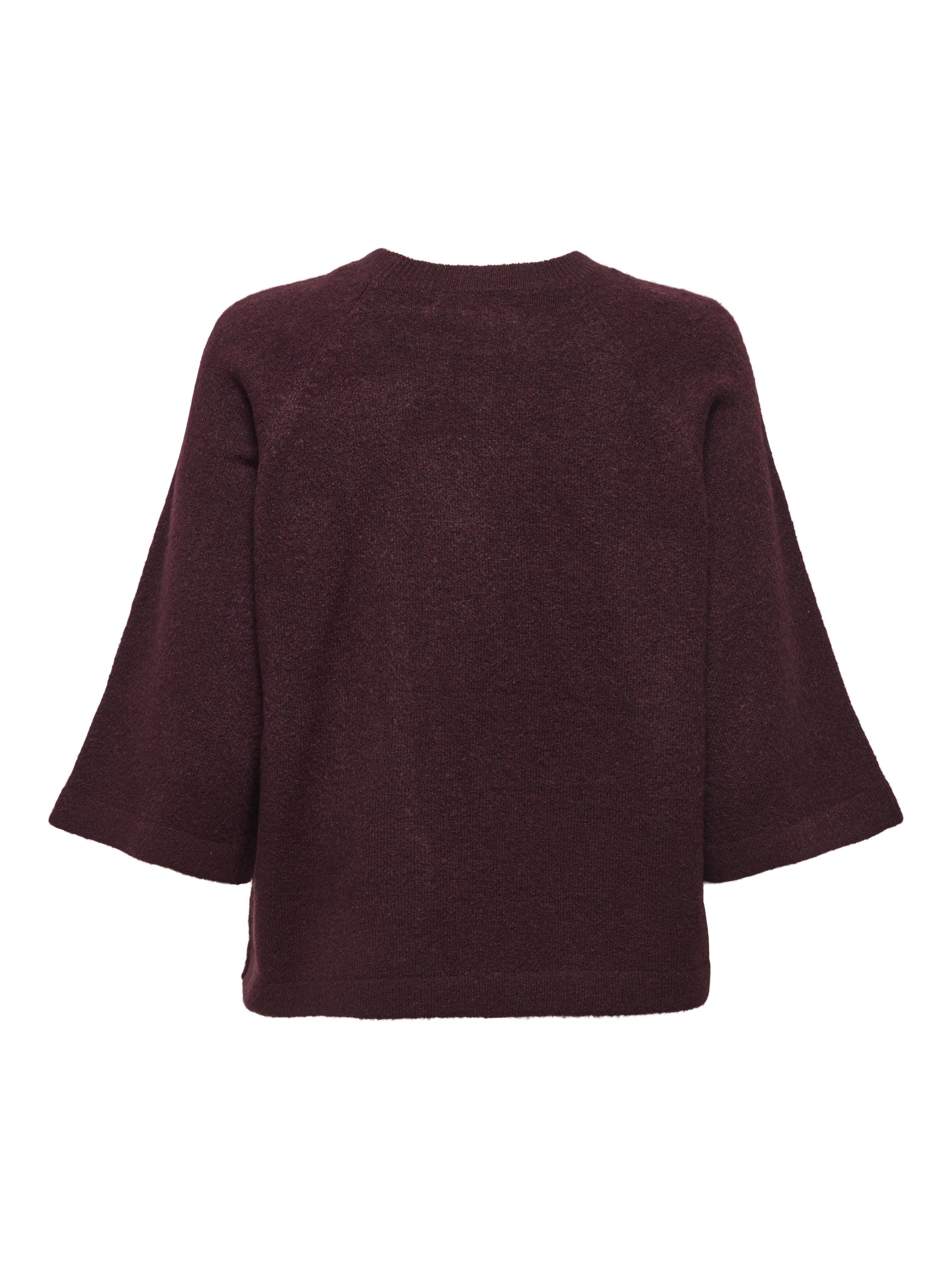 Pullover 3/4 Arm - Port Royale/MELANGE - Rot