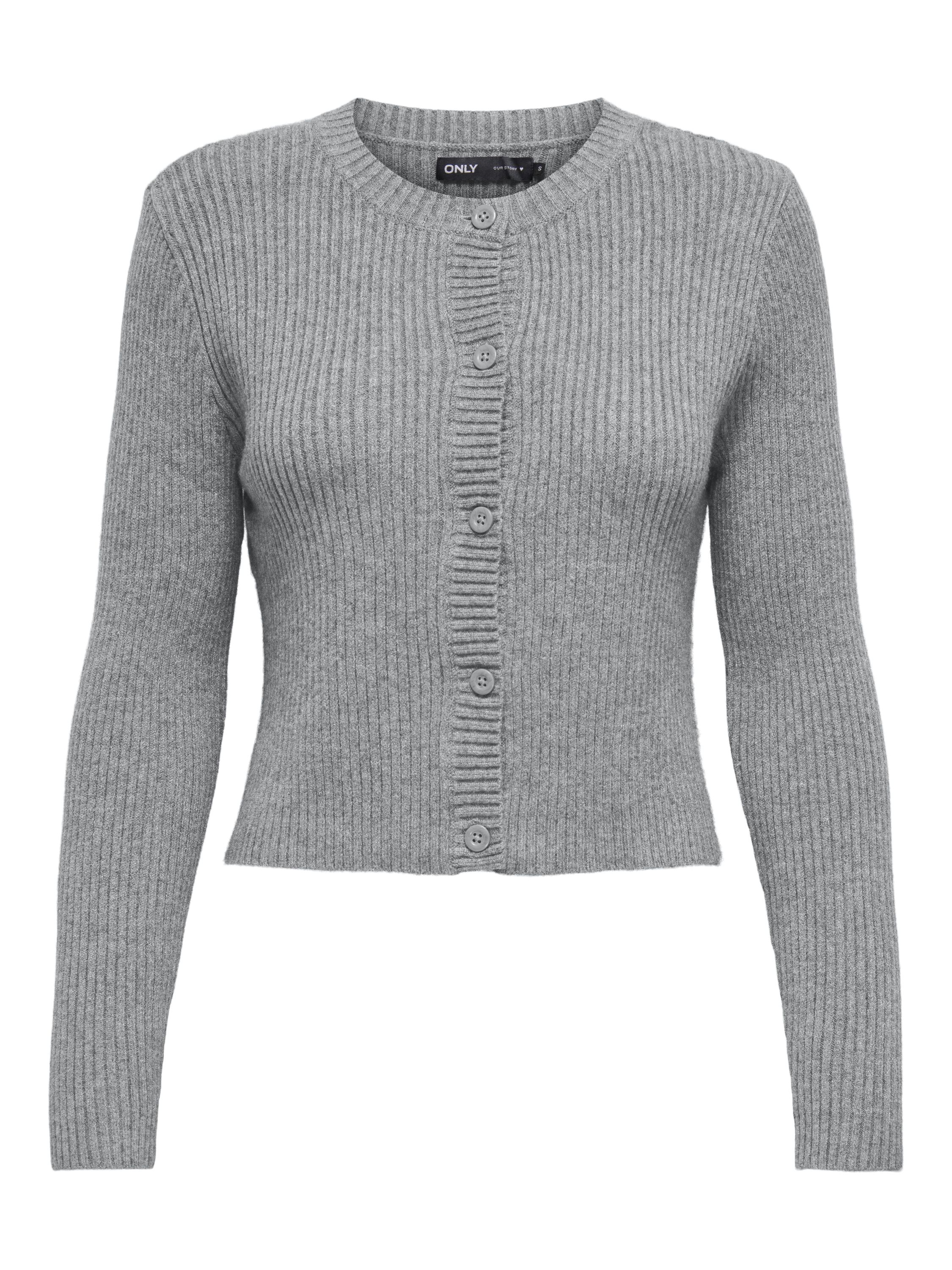 Cardigan aus Viskosemix - Ultimate Grey/W. Melange - Grau